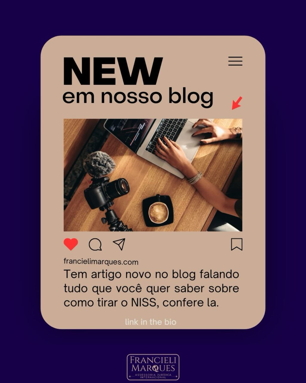 Instagram post from francielimarques.adv. This post is in position 10.